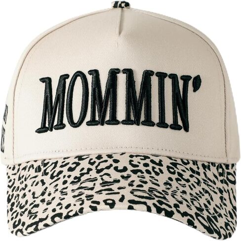 قبعة Mommin Trucker للنساء، للزوجة الأم، قبعة بيسبول كلاسيكية بلونين على شكل ذيل حصان، قبعات للأمهات مطرزة in Kuwait