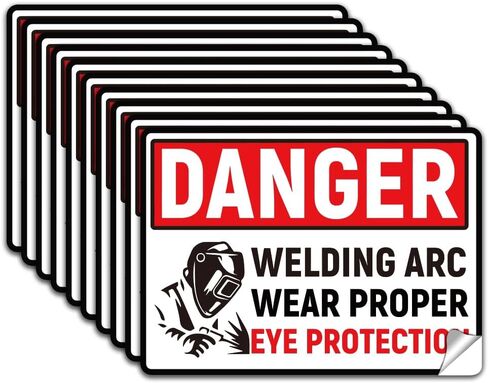 WADORN 10Pcs Caution Hearing Protection Required In This Area Sticker, PVC Yellow Waterproof Self Adhesive Safety Sign Hearing Protection Decal for Industrial Construction Workplace Area, 7.1x5.1 Inch in Saudi Arabia