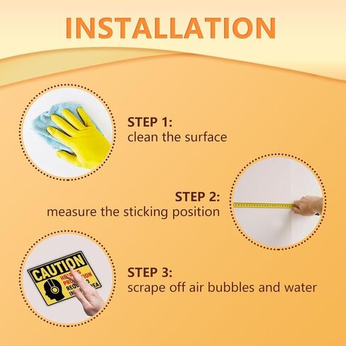 WADORN 10Pcs Caution Hearing Protection Required In This Area Sticker, PVC Yellow Waterproof Self Adhesive Safety Sign Hearing Protection Decal for Industrial Construction Workplace Area, 7.1x5.1 Inch in Saudi Arabia