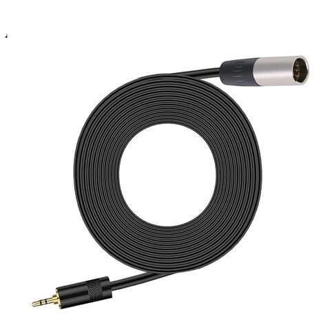 3Pin XLR Jack Male to 3.5mm Aluminum Case Stereo Male Audio Microphone Connector MIC for Cable Soldering Straight(10m) in Saudi Arabia