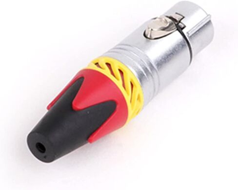 X L R Connector 3pin XLR Microphone M I C Male Plug Female Jack Adapter 6 Colors Available Cable Terminals Soldering 10Pcs(5xD1037-Orange) in Saudi Arabia