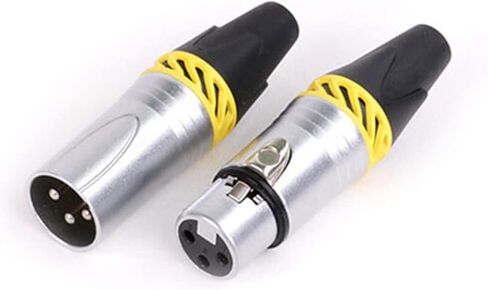 X L R موصل 3pin XLR ميكروفون M I C ذكر التوصيل أنثى جاك محول 6 الألوان المتاحة محطات كابل لحام 10 قطع (5xD1037-برتقالي) in Kuwait