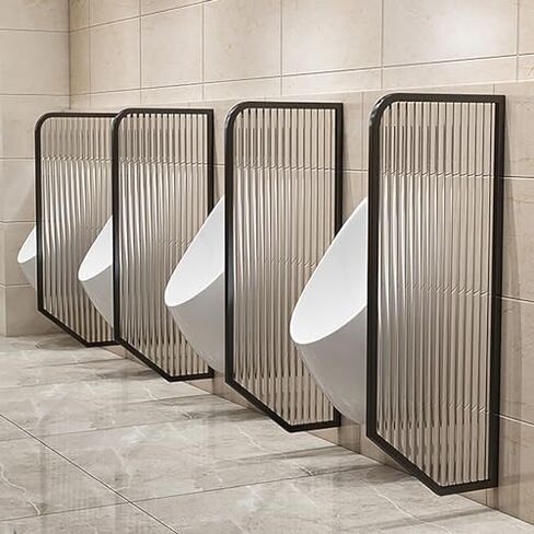 Men's Wall-Mounted Urinal Privacy Screen - Durable Silver Partition Divider for Schools, Malls & Public Restrooms - 1 Piece Urinal Shield for Enhanced Privacy in Saudi Arabia
