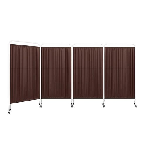 6 Ft Tall Temporary Privacy Screen,Hospitals Room Divider with Wheels,Foldable Vertical Door Partition,Freely Attached,Easy to Assemble(Color 3,4-Panel) in Saudi Arabia