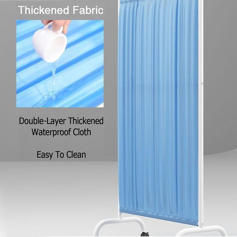 6 Ft Tall Temporary Privacy Screen,Hospitals Room Divider with Wheels,Foldable Vertical Door Partition,Freely Attached,Easy to Assemble(Color 3,4-Panel) in Saudi Arabia