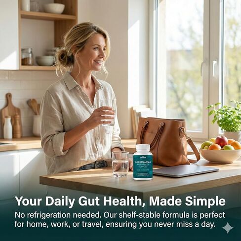 CogniTune Probiotic with 5 Billion AFU Akkermansia Muciniphila - Supports Gut Health with 30 Billion CFU and Prebiotic Fiber - Delayed Release Capsules in Saudi Arabia