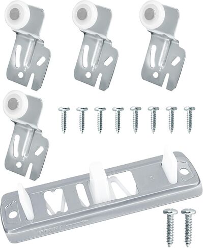 10 Pcs Sliding Closet Door Roller Replacement Kit - Includes 2Pcs N6560 + 8Pcs MP6501 Rollers & Slide Track Hardware, Fits Top-Hung Sliding Wardrobe Door Hardware (3/4"to 1-3/8" Door Thickness) in Saudi Arabia
