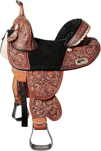 HILASON Western Horse Treeless Trail Barrel American Leather Saddle | for Horses in Saudi Arabia