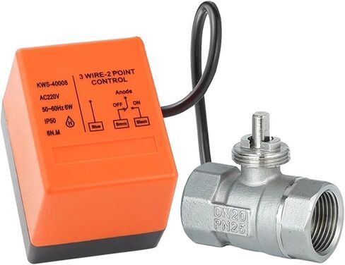 AC220V DC12V-24V Electric Thread Stainless Steel Ball Valve 2-control 3-wire Solenoid Water Actuator DN15/20/25/32/40/50 1Pcs(DN25,DC12V-24V_2-WAY) in Saudi Arabia