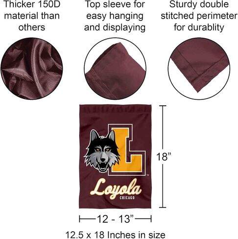 Loyola Chicago Ramblers Wordmark Logo Garden Banner Flag in Saudi Arabia
