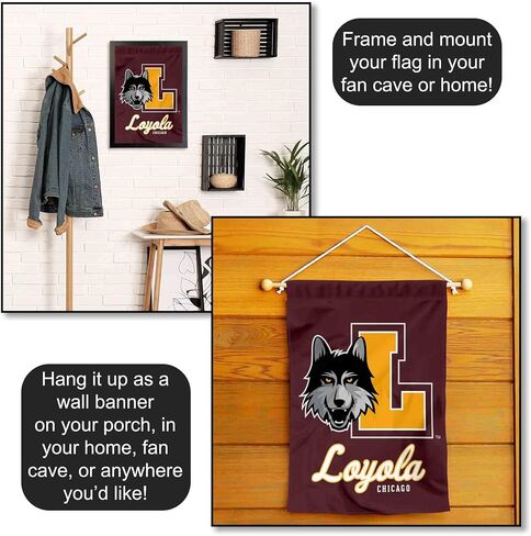 Loyola Chicago Ramblers Wordmark Logo Garden Banner Flag in Saudi Arabia