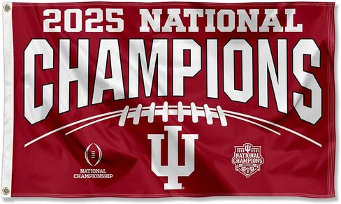 Indiana Hoosiers National Champions 2025 3x5 Grommet Flag in Saudi Arabia