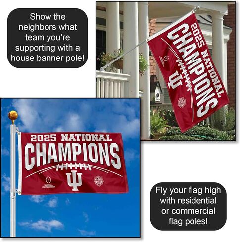 Indiana Hoosiers National Champions 2025 3x5 Grommet Flag in Saudi Arabia