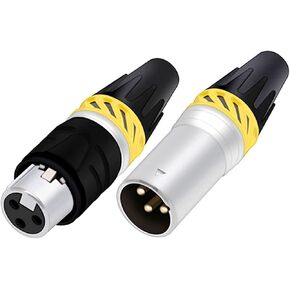 X L R Wire Connector 3pins Male Plug Female Socket for Audio Video Mic 1Pcs(1xM 3P Black) in Saudi Arabia