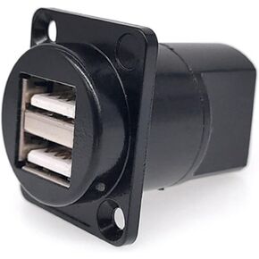 1 قطعة D نوع معدني مزدوج الصف مقبس USB أنثى إلى 2.0 3. لوحة موصل تركيب أسود (USB-3.0) in Kuwait