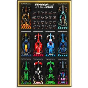 لوحة حائط للعرض مع مصابيح LED RGB لحزمة جامعي Lego Speed ​​Champions F1، حامل على الحائط لمجموعة طراز F1 القابلة للجمع 77242-77251 (السيارة غير متضمنة) in Kuwait