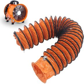 خرطوم مجاري PVC مرن لمروحة العادم، شديد التحمل 8 بوصات مع دعامة فولاذية على شكل حرف S لتهوية مروحة العادم في نفق مزرعة الطابق السفلي بالمصنع (Yechiry0oz-11) in Kuwait