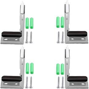 4 Pack Zebra Shades Mounting Brackets - Heavy Duty Metal L Bracket for Inside/Outside Mount Installation, Universal Fit Blinds Bracket Clips for Window Coverings & Light Filtering Roller Shades Silver in Kuwait