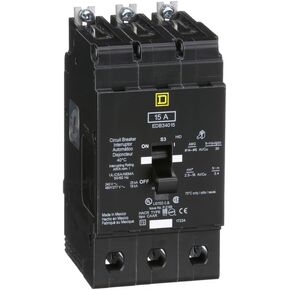 SCHNEIDER ELECTRIC EDB34015 Miniature Circuit Breaker 480Y/277-Volt 15-Amp Electrical Box in Kuwait