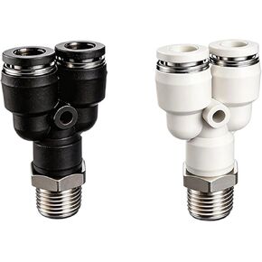 Black And White Pneumatic Connector PX Quick Plugs Y-shaped Tee 6-01/8-02/10-03/12-04 1Pcs(精品白PX10-01) in Saudi Arabia