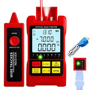 Portable 5-in-1 Fiber Optic Cable Tester with Optical Power Meter, Cable Finder,Visual Fault Locator & RJ45 Network Cable Test, SC/FC/ST Universal Interface with LC Adapter in Kuwait