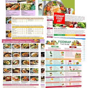 3 Set Fodmap Food List Chart, Low Fodmap Diet List of Foods,Printed Cookbooks,Fodmap Friendly Food Guide for IBS,Food Calorie Chart & IBS Food List,IBS Symptom Relief, Easy Recipes in Saudi Arabia