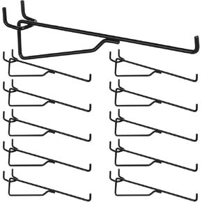 10-Pack 8" Black Pegboard Hooks, Heavy Duty Metal Shelf Brackets Hooks, 1/4 Inch Pegboard Organizer Accessories for Garage, Workshop, Office, and Craft Room Storage in Kuwait