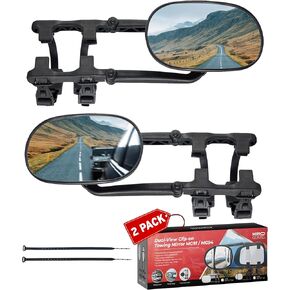 Extended Towing Mirrors - Side Mirror Extensions for Trucks, RVs, Trailers - Universal Clip Towing Mirror - Tow Mirrors with Mirror Extenders for Towing - Clip Trailer Mirror Towing (MG91) in Saudi Arabia