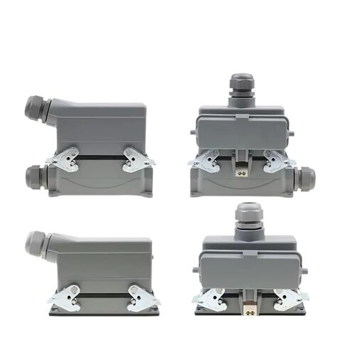Rectangular Heavy Duty Connector HDC-HE Aviation Industry 6/10/16/24 Core Pins Socket 16A 500V 1Pcs(Gold) in Saudi Arabia