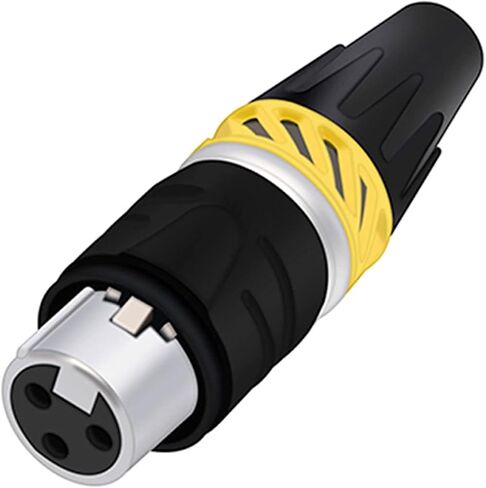 X L R Wire Connector 3pins Male Plug Female Socket for Audio Video Mic 1Pcs(1xM 3P Black) in Saudi Arabia