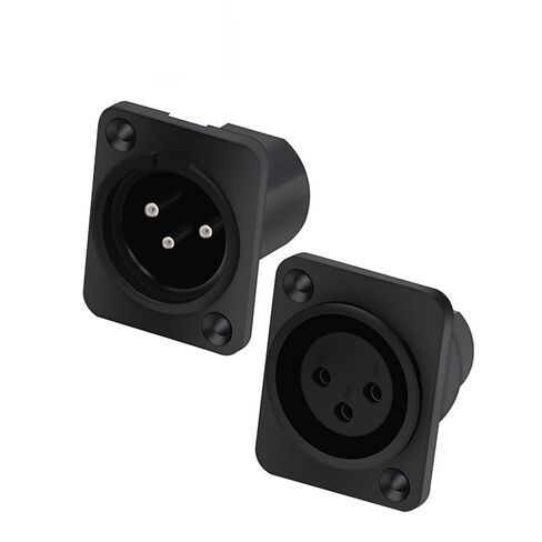 10 قطعة/الوحدة 3 دبوس XLR ذكر التوصيل/أنثى جاك لوحة جبل الهيكل البلاستيك 3 أقطاب XLR التوصيل مقبس متفرع ميكروفون موصل (C1018x10) in Kuwait