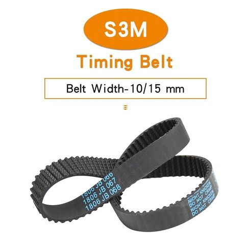 HTD3M Timing Belt 564/570/573/579/582/585/591/594/597 Pitch 3mm Rubber Belt Width 10/15/20/25/30mm(S3M612-204 Teeth,15mm) in Saudi Arabia