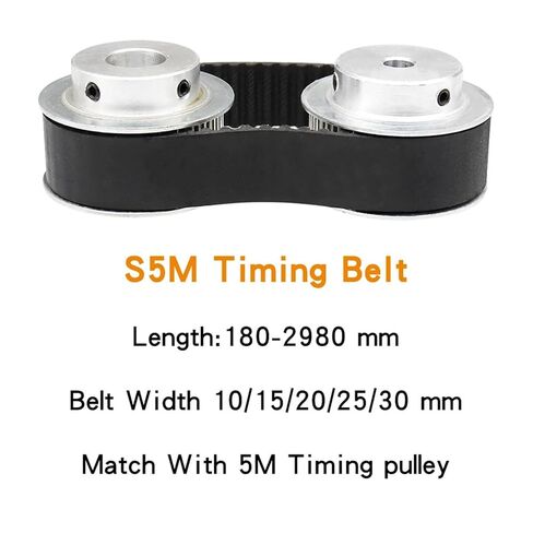 Timing Belt S5M-380/385/390/395/400/405/410/415/420 Closed Loop Rubber Width 10/15/20/25/30mm(S5M 410-82 Teeth,25mm) in Saudi Arabia