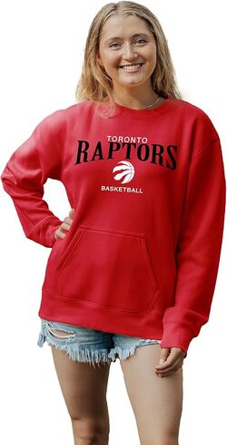 Blue 84 Women's NBA Officially Licensed Pocket Crewneck Sweatshirt Embroidery in Saudi Arabia