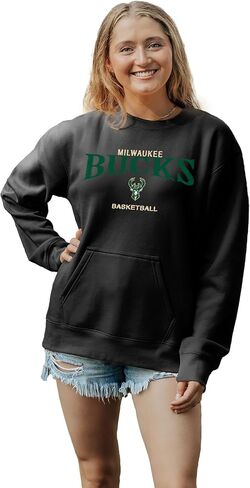 Blue 84 Women's NBA Officially Licensed Pocket Crewneck Sweatshirt Embroidery in Saudi Arabia