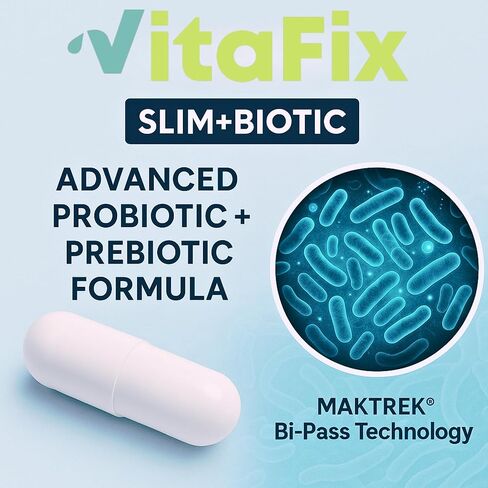 بروبيوتيك وبريبيوتيك SlimBiotic Synbiotic - 40 مليار وحدة تشكيل مستعمرة مع تقنية MAKTREK® Bi-Pass، يساعد على صحة الأمعاء والهضم والانتظام والانتفاخ والمناعة وفقدان الوزن للنساء والرجال، (60 قيراط) خالي من الغلوتين in Saudi Arabia