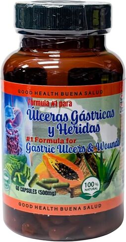 قرحة المعدة والجروح تدعم تركيبة كواتشالات - مزيج طبيعي 60 كبسولة صيغة كواتشالات - Mezcla Natural - 60 كبسولة - Apoyo para Úlceras y Heridas Gástricas in Saudi Arabia