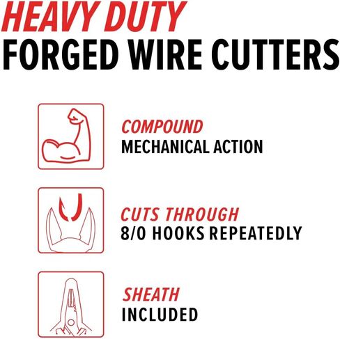 BUBBA Forged Wire Cutters with Non-Slip Grip, 7", Steel, for Saltwater and Freshing Water Fishing, Outdoors in Saudi Arabia