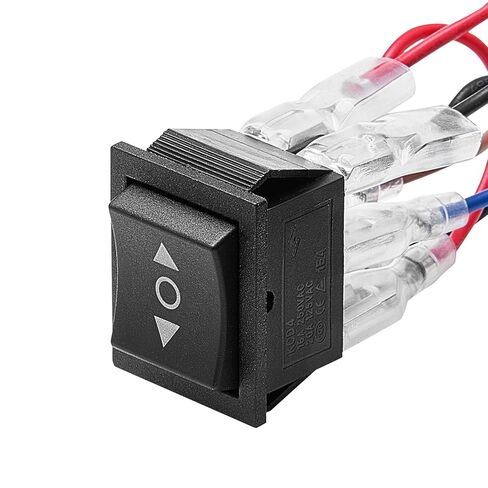VEVOR Toggle Switch, 6 Pin Momentary Polarity Reversing Toggle Switch (ON)-Off-(ON) DC 12V/30A AC 250V/15A - with Up Down Mounting Panel & Waterproof Boot Cap for Auto Car Marine Boat in Saudi Arabia