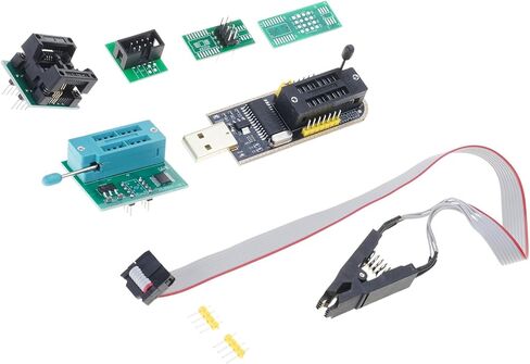 مجموعات مبرمج CH341B USB + SOIC8 SOP8 لاختبار IC وبرمجة الرقائق للمهندسين والمتحمسين in Kuwait