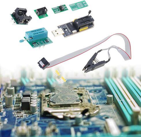مجموعات مبرمج CH341B USB + SOIC8 SOP8 لاختبار IC وبرمجة الرقائق للمهندسين والمتحمسين in Kuwait