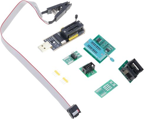 مجموعات مبرمج CH341B USB + SOIC8 SOP8 لاختبار IC وبرمجة الرقائق للمهندسين والمتحمسين in Kuwait