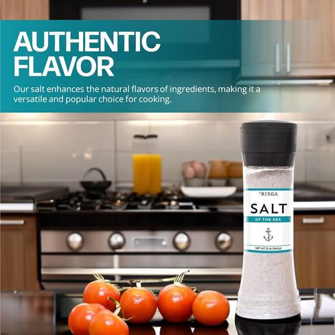 Riega Sea Salt Grinder, Large, Manual Mill for Coarse Kosher Salt, 12 oz in Saudi Arabia