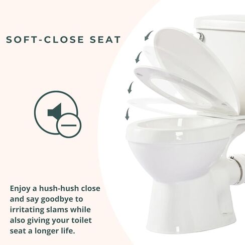 Compact 16.5" Two-Piece Rear Outlet Toilet, Extra Two Types Extension Pipes For Easy Installation, P-Trap & 7" Rough-in Back Discharge, Soft-Close Seat, Powerful Eco-Friendly Flush White in Saudi Arabia