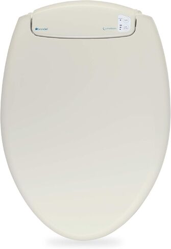 Brondell L60-EB LumaWarm مقعد مرحاض مطول بإضاءة ليلية، بسكويت in Kuwait