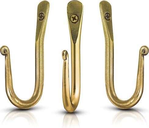 Wall Mounted Hook - Wrought Iron Decorative Blacksmith Handmade Simple Iron Hook for Bathroom and Kitchen, Hooks for Hanging Robes, Towels, Coats, Cloths, Bags, Keys and Jewelries in Saudi Arabia