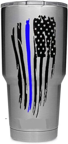 23 Colors / 3 Sizes Thin Line American Flag Tattered Distressed Decal Sticker for Car Truck Cup Reflective Options in Saudi Arabia