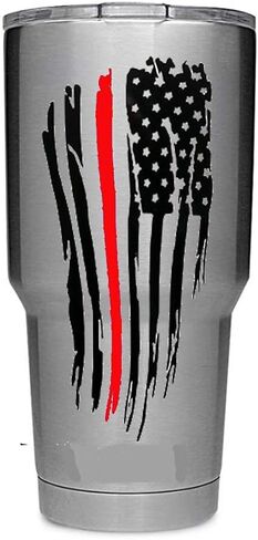 23 Colors / 3 Sizes Thin Line American Flag Tattered Distressed Decal Sticker for Car Truck Cup Reflective Options in Saudi Arabia