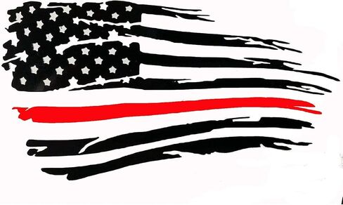 23 Colors / 3 Sizes Thin Line American Flag Tattered Distressed Decal Sticker for Car Truck Cup Reflective Options in Saudi Arabia