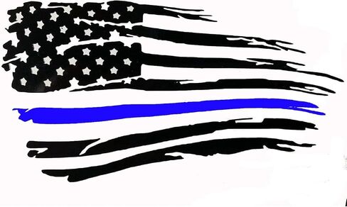 23 Colors / 3 Sizes Thin Line American Flag Tattered Distressed Decal Sticker for Car Truck Cup Reflective Options in Saudi Arabia